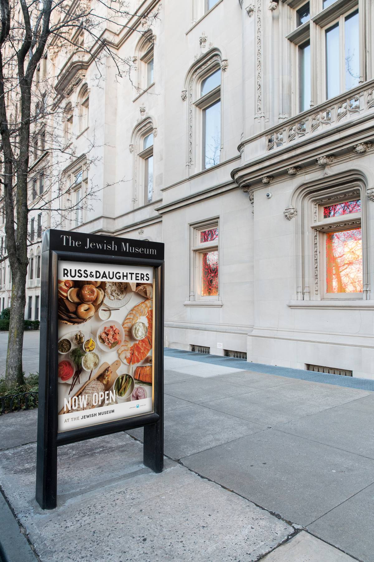A sign for Russ & Daughters at The Jewish Museum in New York City. (Image: Russ & Daughters)