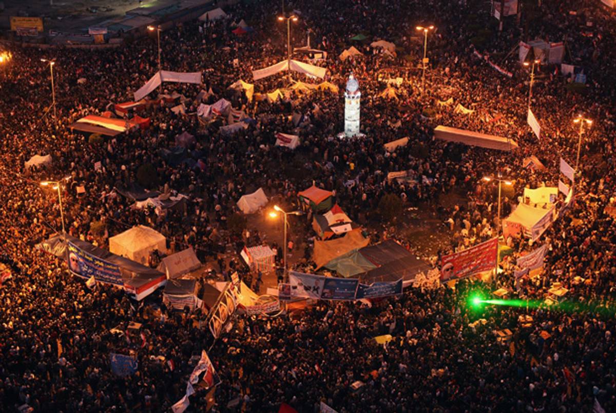 Tahrir Square yesterday.(Jeff J Mitchell/Getty Images)