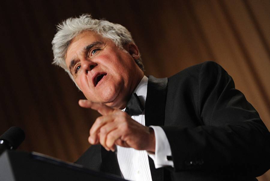 Comedian Jay Leno speaks during the White House Correspondents' Association Dinner in Washington, DC, on May 1, 2009.(Olivier Douliery /ABACAUSA.COM)