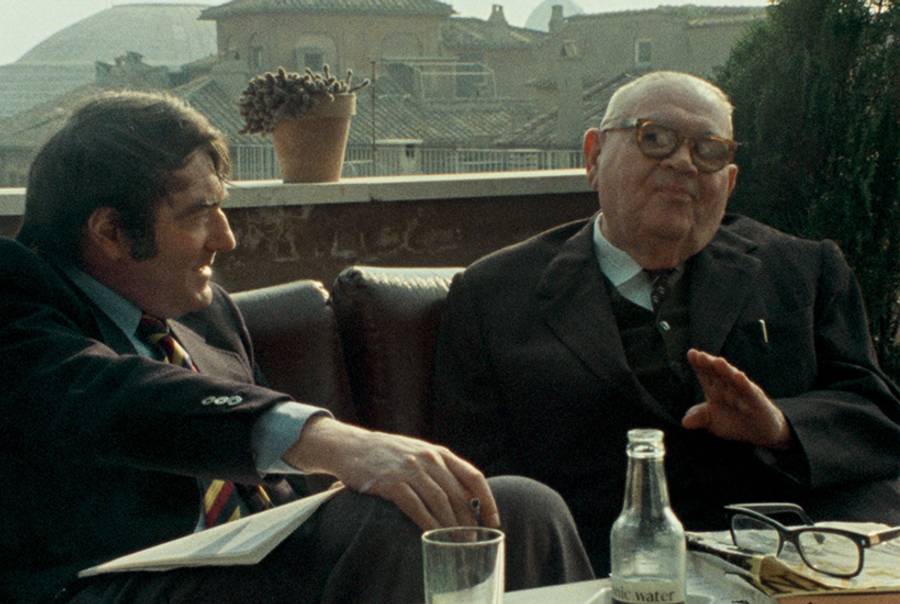 Claude Lanzmann and Benjamin Murmelstein in Rome in 1975, in The Last of the Unjust.(Cohen Media Group)