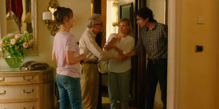 Woody Allen, meeting the Italian fiance(YouTube)