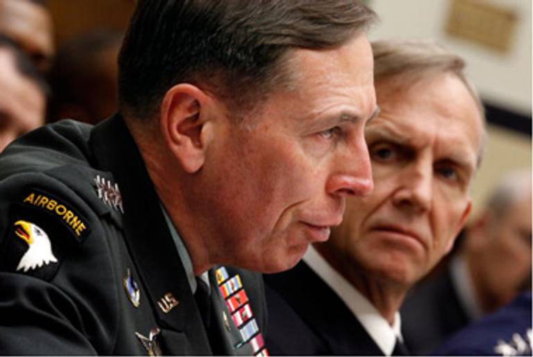 Gen. Petraeus testifying yesterday.(Chip Somodevilla/Getty Images)