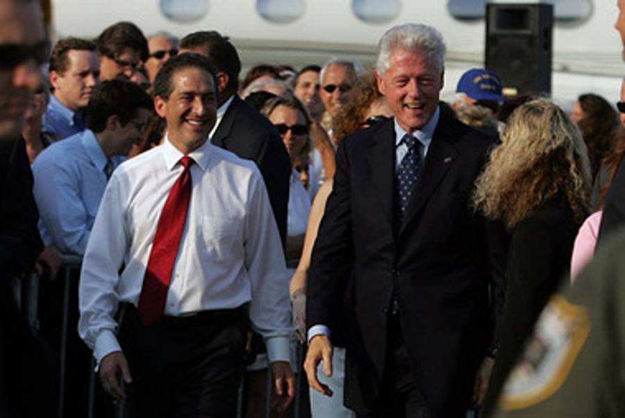 Klein campaign for his Congressional seat with Bill Clinton.(Joe Raedle/Getty Images)