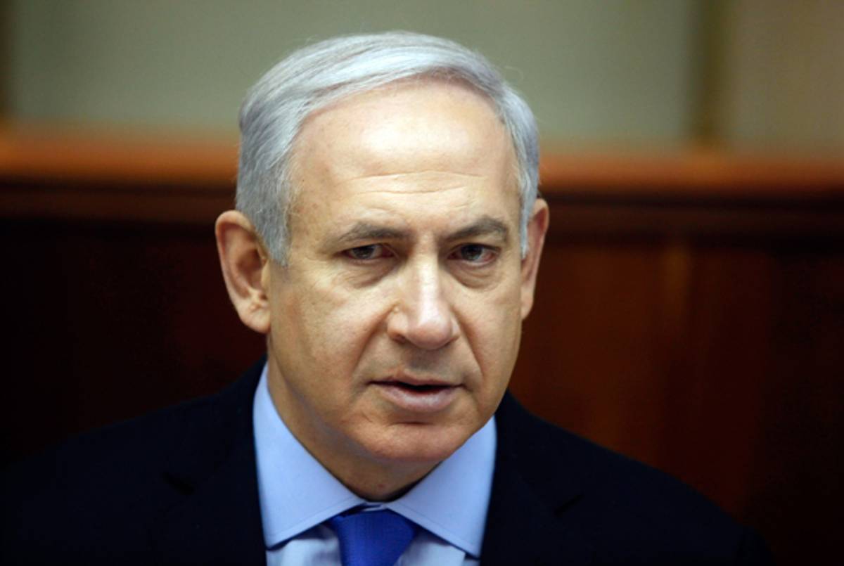 Prime Minister Netanyahu yesterday.(Lior Mizrahi/Getty Images)