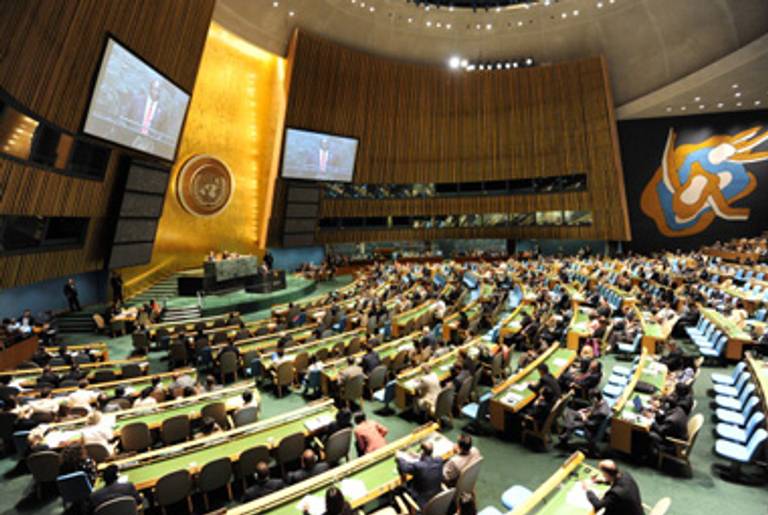 The U.N. General Assembly room.(Stan Honda/AFP/Getty Images)