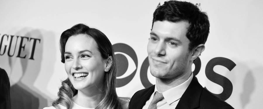 Leighton Meester and Adam Brody at the 68th Annual Tony Awards at Radio City Music Hall in New York City, June 8, 2014.  