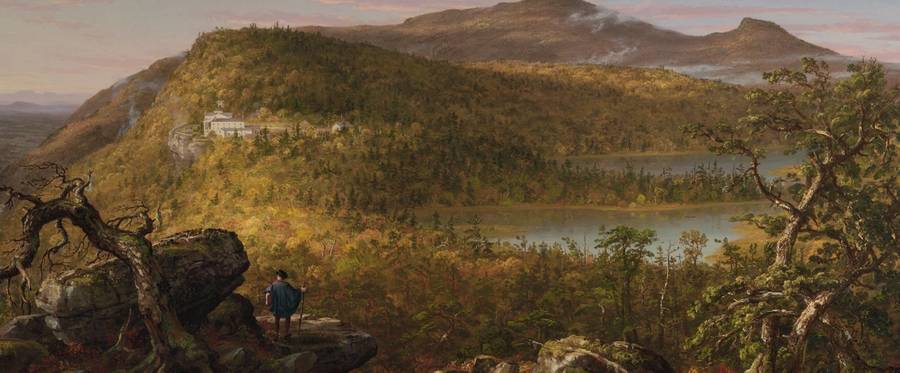 Thomas Cole (American, 1801-1848), A View of the Two Lakes and Mountain House, Catskill Mountains, Morning, 1844