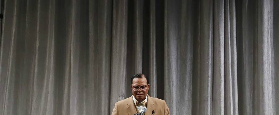 Nation of Islam Minister Louis Farrakhan delivers a speech and talks about U.S. President Donald Trump, at the Watergate Hotel, on Nov. 16, 2017 in Washington, D.C.