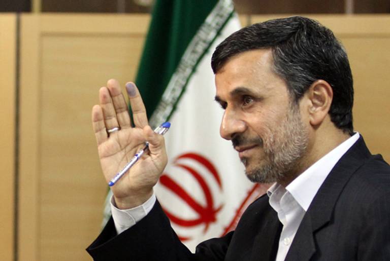 Iranian President Ahmadinejad last week.(Atta Kenare/AFP/GettyImages)