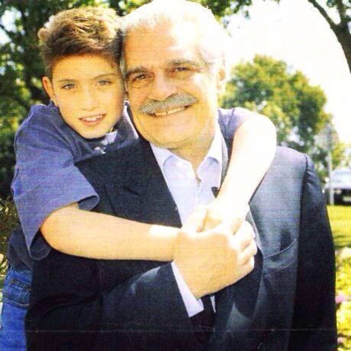 The author with his grandfather, Omar Sharif
