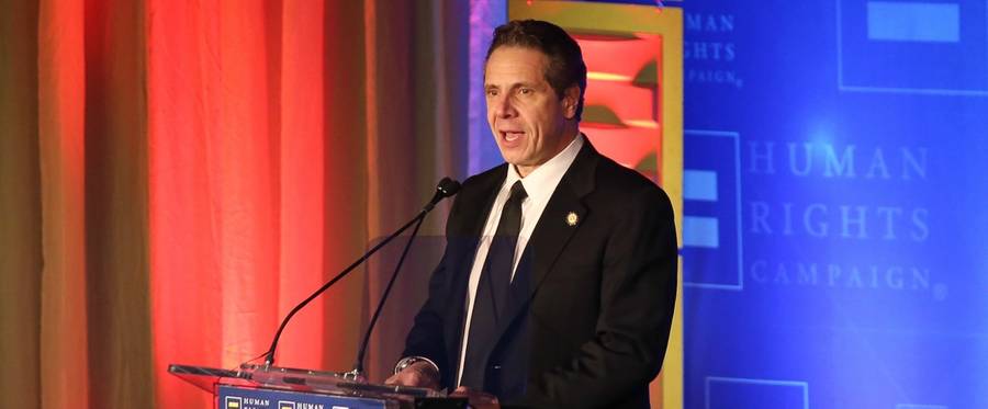 New York Governor Andrew Cuomo attends the Human Rights Campaign New York Gala Dinner at The Waldorf Astoria in New York City, February 6, 2016.  