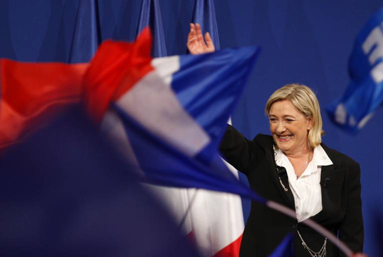 Marine Le Pen yesterday.(Francois Guillot/AFP/Getty Images)