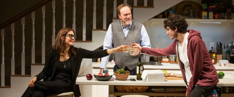 Jessica Hecht, Andrew Garman, and Ben Edelman in 'Admissions'