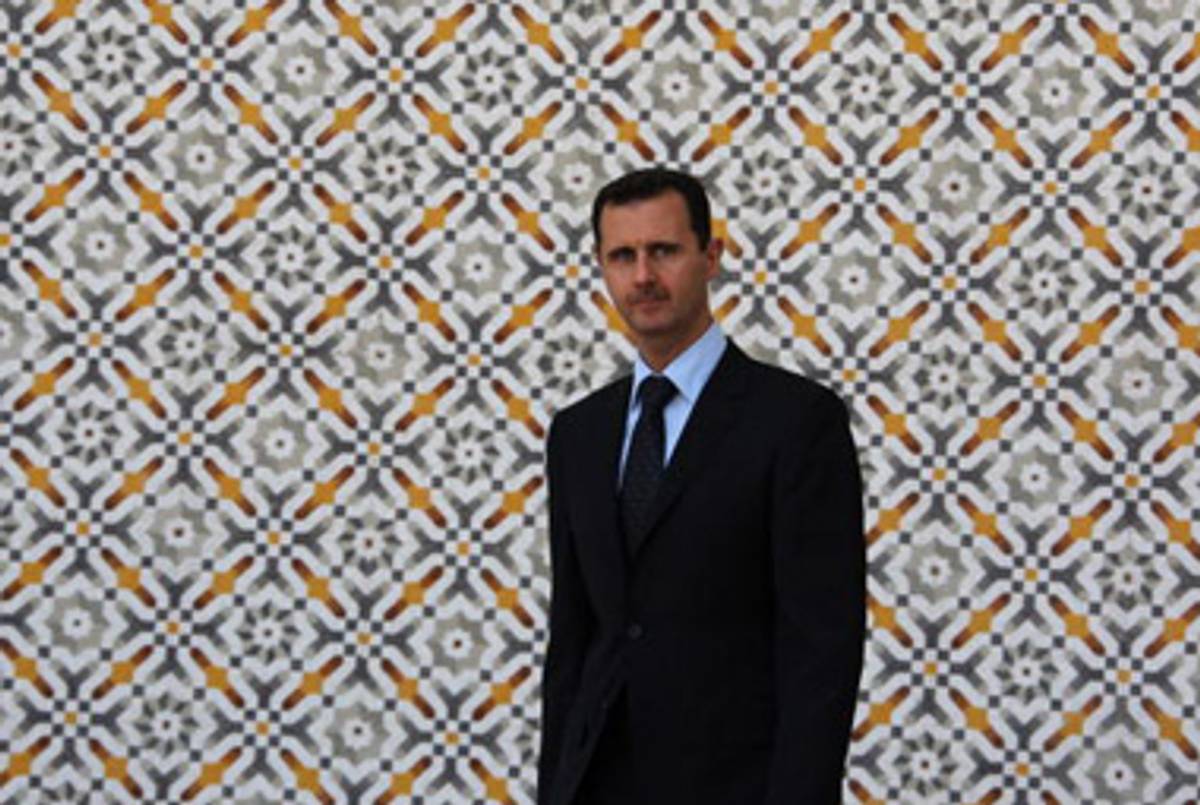 Syrian President Bashar al-Assad at Al-Shaab Palace in Damascus, June 24, 2009.(Louai Beshara/AFP/Getty Images)