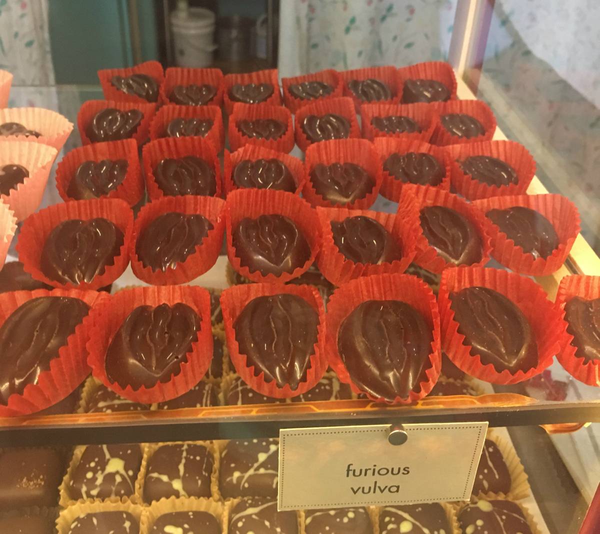 “Furious vulva” chocolates at Confectionery! (Courtesy of the author)