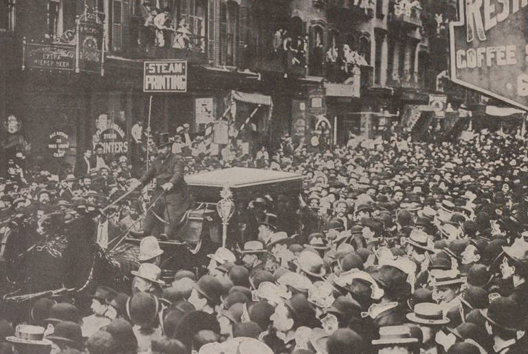 Rabbi Jacob Joseph's funeral procession, 1902