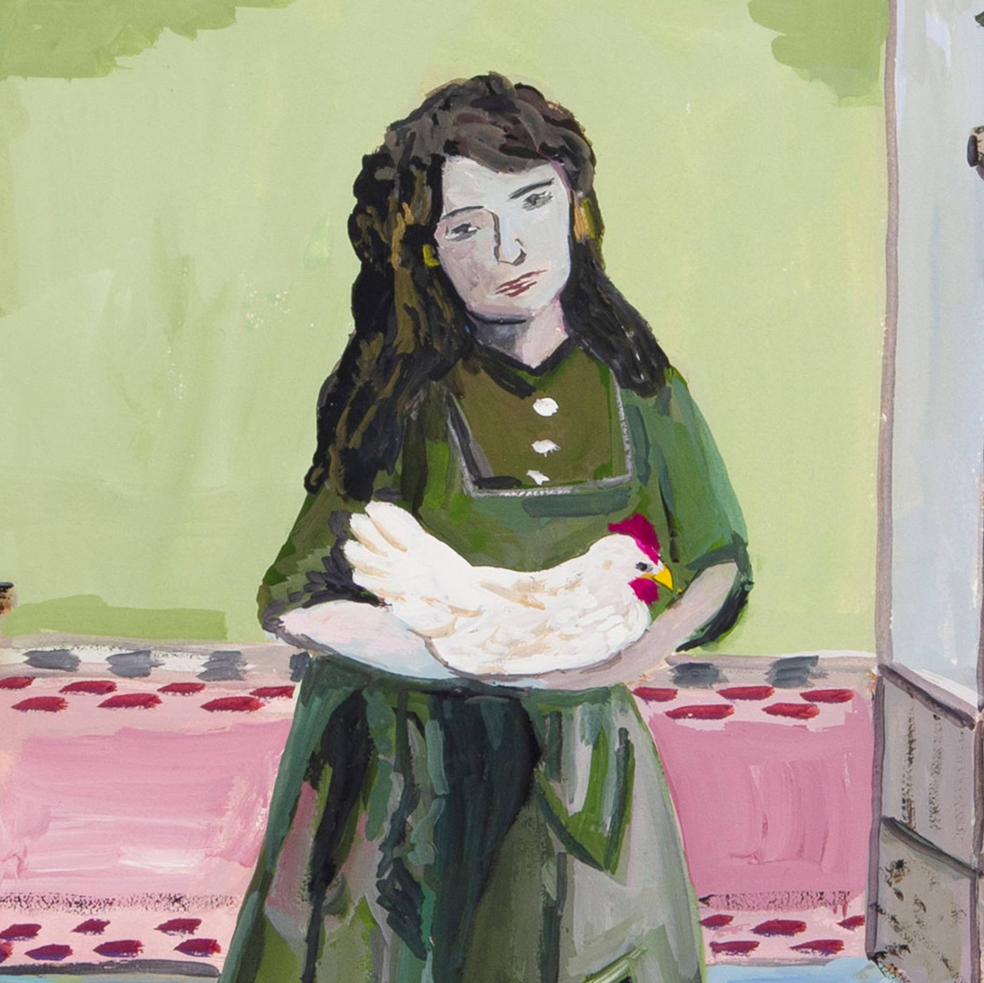 Maira Kalman, ‘Woman Holding Chicken,’ 2021
