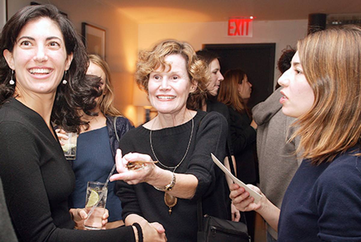 Judy Blume with Sofia Coppola and Sarah Flack on November 13, 2003 in New York City. (Scott Gries/Getty Images)