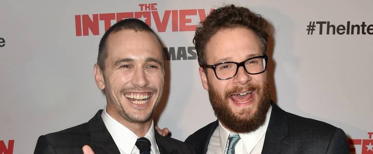 Actors James Franco and Seth Rogen attend the premiere of 'The Interview' in Los Angeles, California, December 11, 2014.  