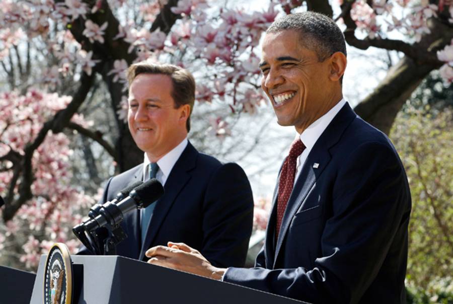 President Obama (with Prime Minister David Cameron) yesterday.(Chip Somodevilla/Getty Images)