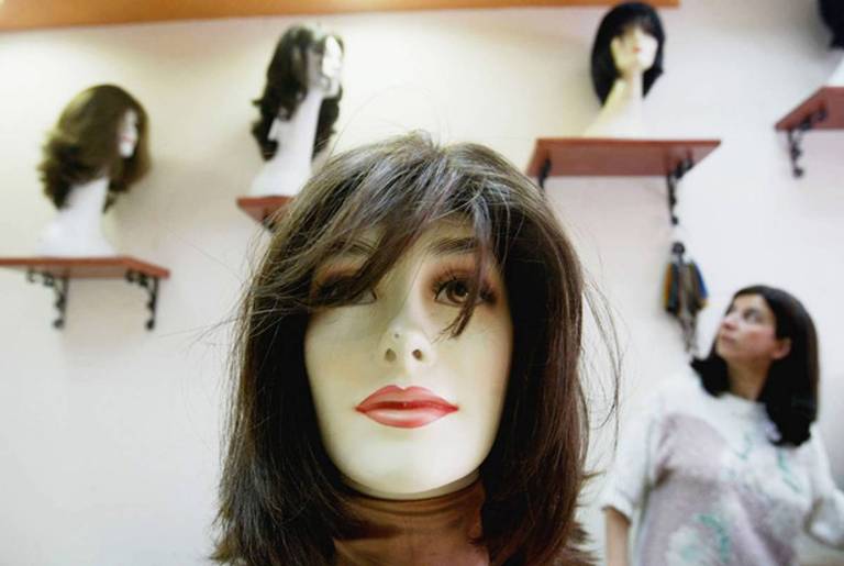 A wig shop in Bnei Brak