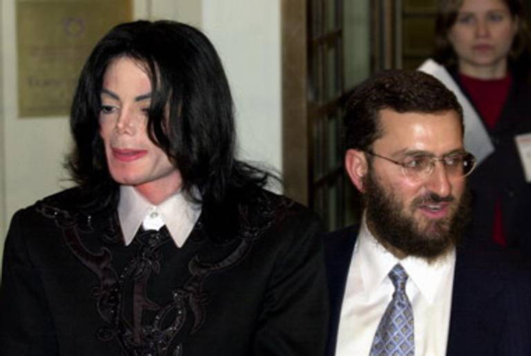 Jackson and Boteach in New York in February, 2001.(Stan Honda/AFP/Getty Images)