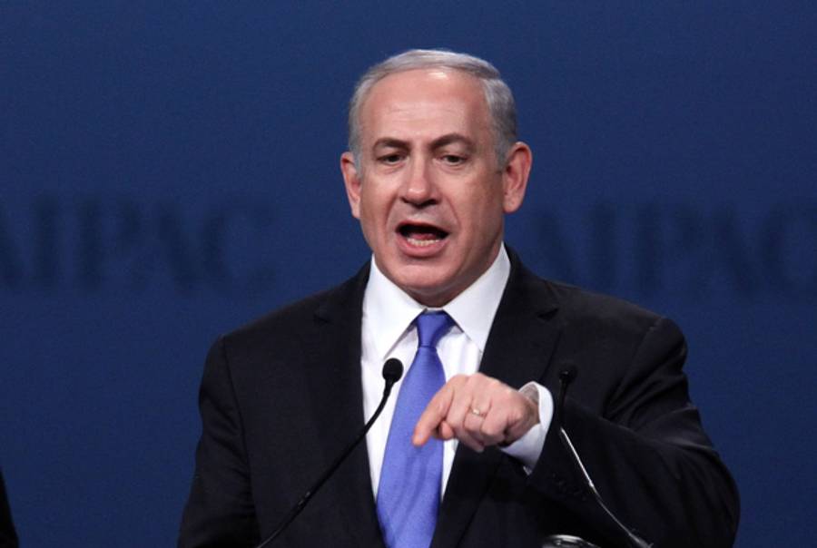 Prime Minister Netanyahu last night.(Chris Kleponis/AFP/Getty Images)