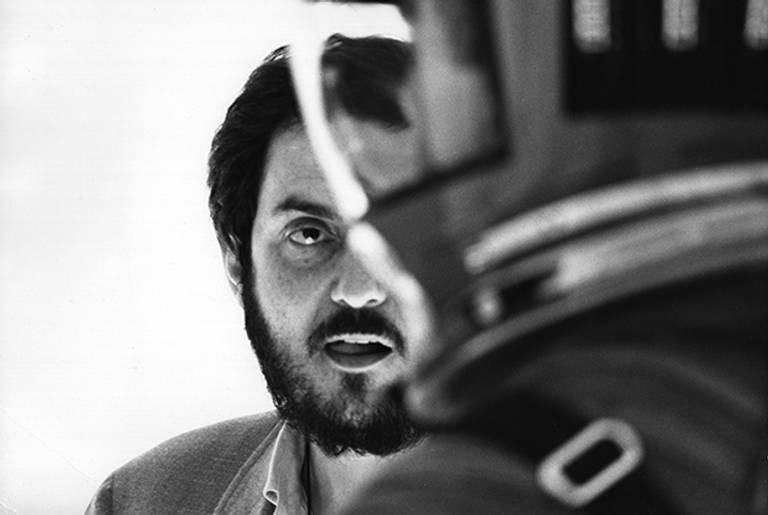 Stanley Kubrick on set during the filming of 2001: A Space Odyssey.
