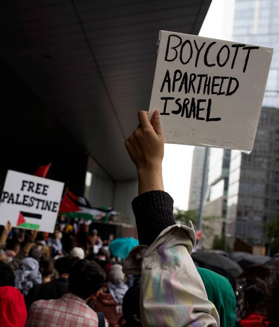 Anti-Israel protest at John Jay College, City University of New York on May 28, 2021