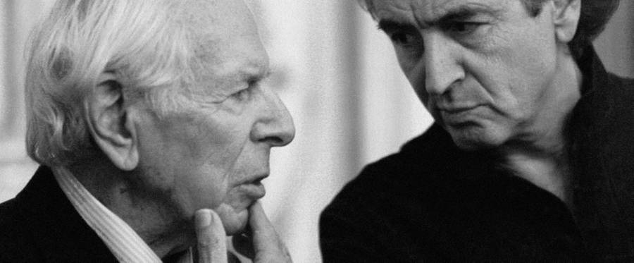 Jean Daniel with Bernard-Henri Lévy 