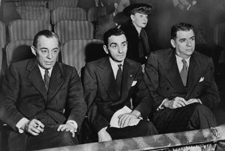 Richard Rodgers, Irving Berlin, and Oscar Hammerstein II at the St. James Theater.
