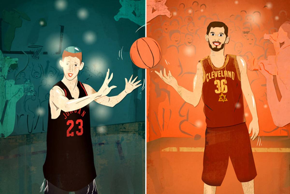 Tamir Goodman and Omri Casspi.(Sarah Lazarovic)