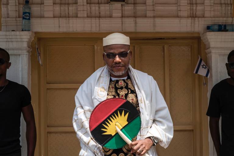 Leader of the Indigenous People of Biafra (IPOB) movement, Nnamdi Kanu, 2017