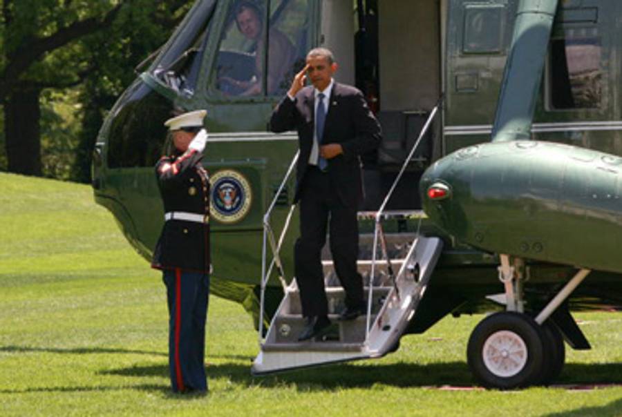 President Obama Sunday.(Gary Fabiano-Pool/Getty Images)