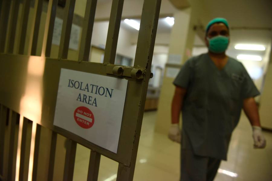 A hospital isolation ward, Karachi, 2020