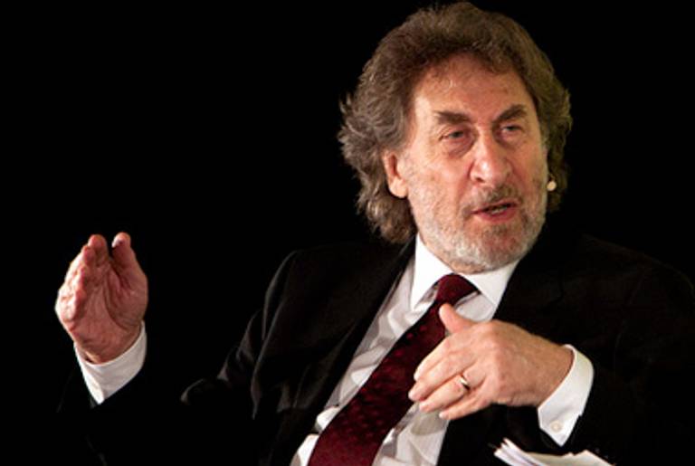 Howard Jacobson speaking at the New York Public Library on April 1. (Jori Klein, courtesy LIVE from the NYPL)