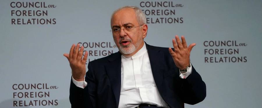 Iranian Foreign Affairs Minister Mohammad Zarif speaks at the Council on Foreign Relations April 23, 2018 in New York.