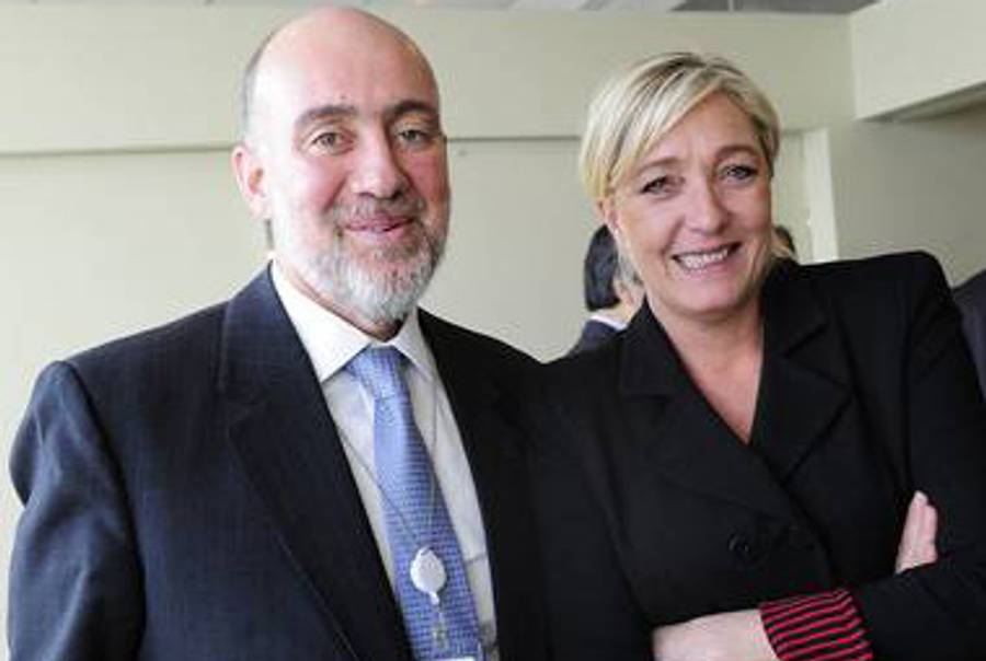 Ron Prosor and Marie Le Pen.(AFP/Independent)