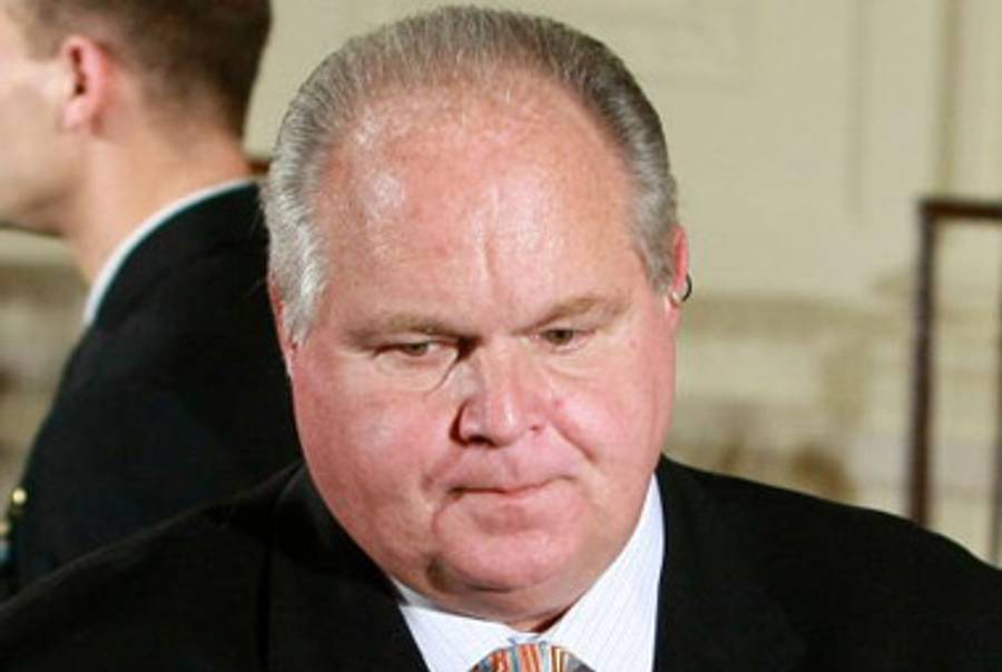 Limbaugh at the White House, January 2009.(Mark Wilson/Getty Images)