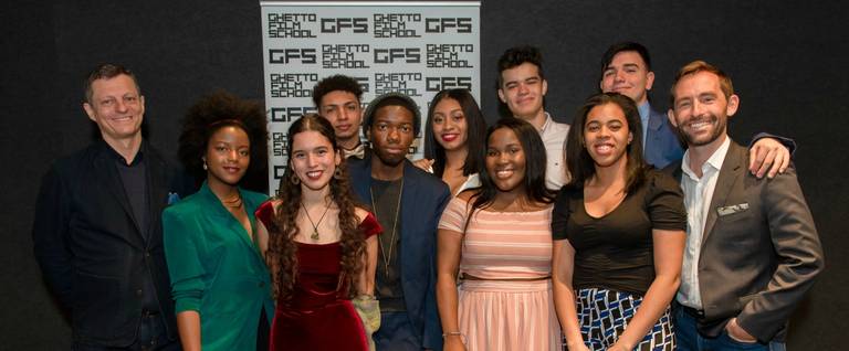 Ghetto Film School's students at the New York premiere of their Israel-set film, 'Be Free'
