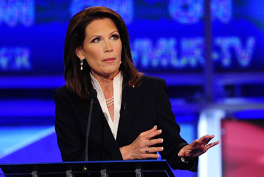Rep. Michele Bachmann at the GOP debate Monday night.(Emmanuel Dunand/AFP/Getty Images)