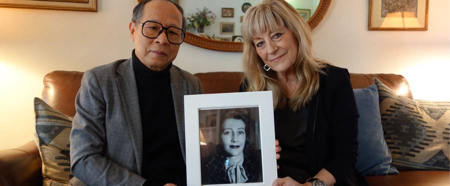 Akira Kitade with Linda Birnbach. 