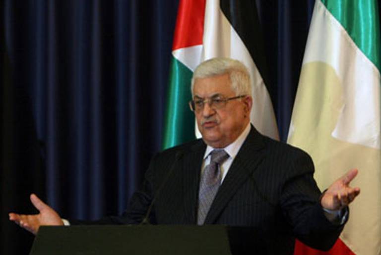 Palestinian President Abbas on Tuesday.(Musa al-Shaer/AFP/Getty Images)