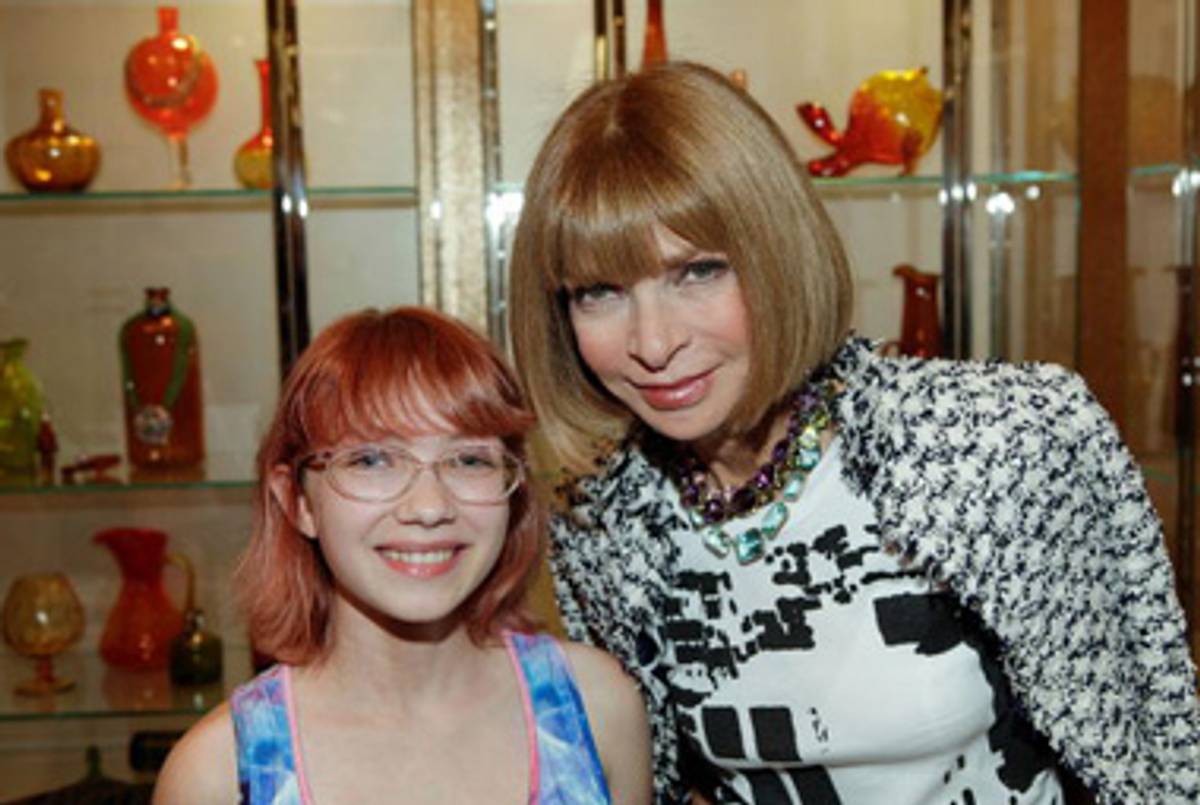 Tavi Gevinson with Anna Wintour last fall.(Paul Morigi/Getty Images for Barneys New York)