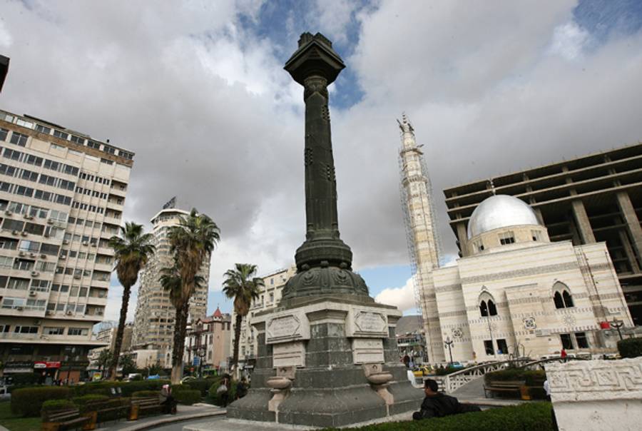 A general view shows the Al-Marjeh square in central Damascus on February 23, 2010.(LOUAI BESHARA/AFP/Getty Images)
