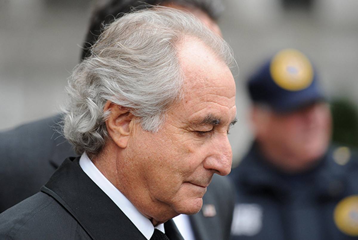 Disgraced Wall Street financier Bernard Madoff leaves US Federal Court after a hearing on March 10, 2009 in New York. (STAN HONDA/AFP/Getty Images)